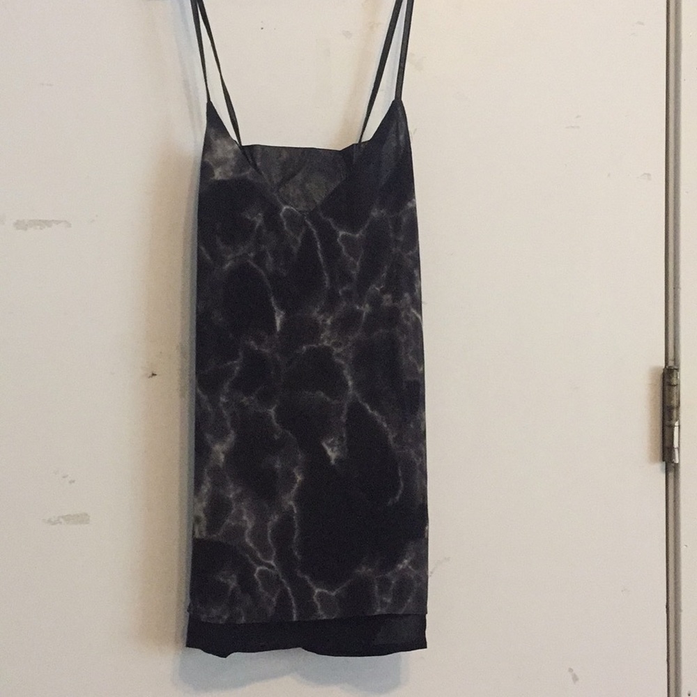 Black Marbled Tank Top